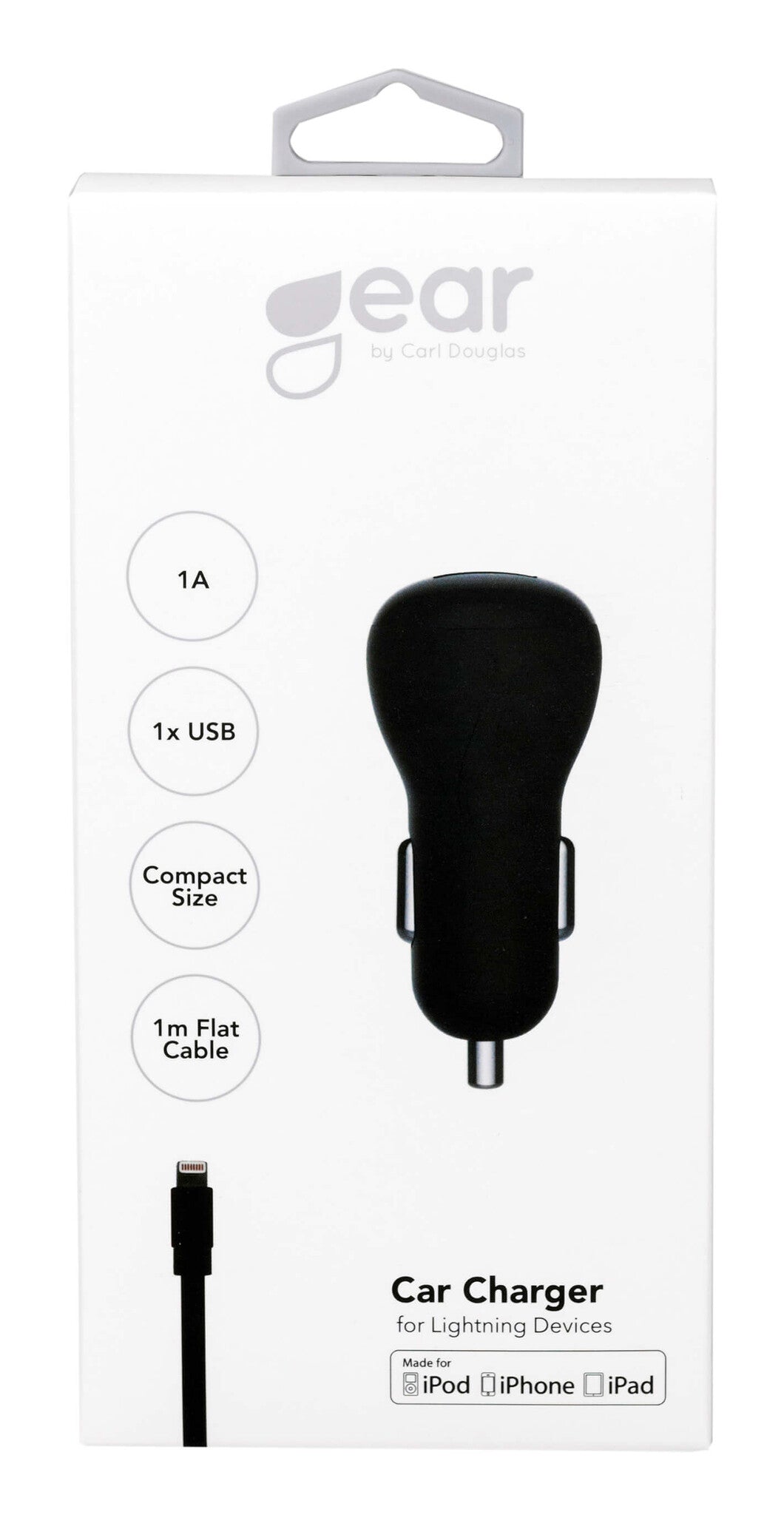 Gear 665008 oplader til mobil enhed Universel Sort Cigartænder, Vekselstrøm Automatisk, Indendørs