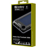10.000 mAh Outdoor Solar PowerBank, Black