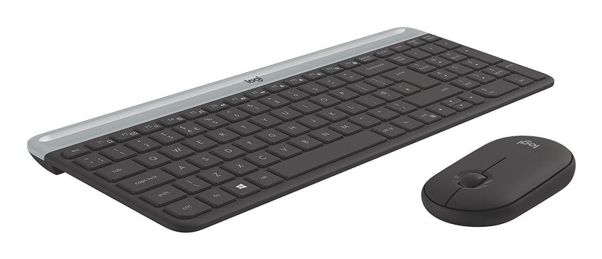 Logitech Slim Wireless Combo MK470 Sæt med mus og tastatur Trådløs Nordisk