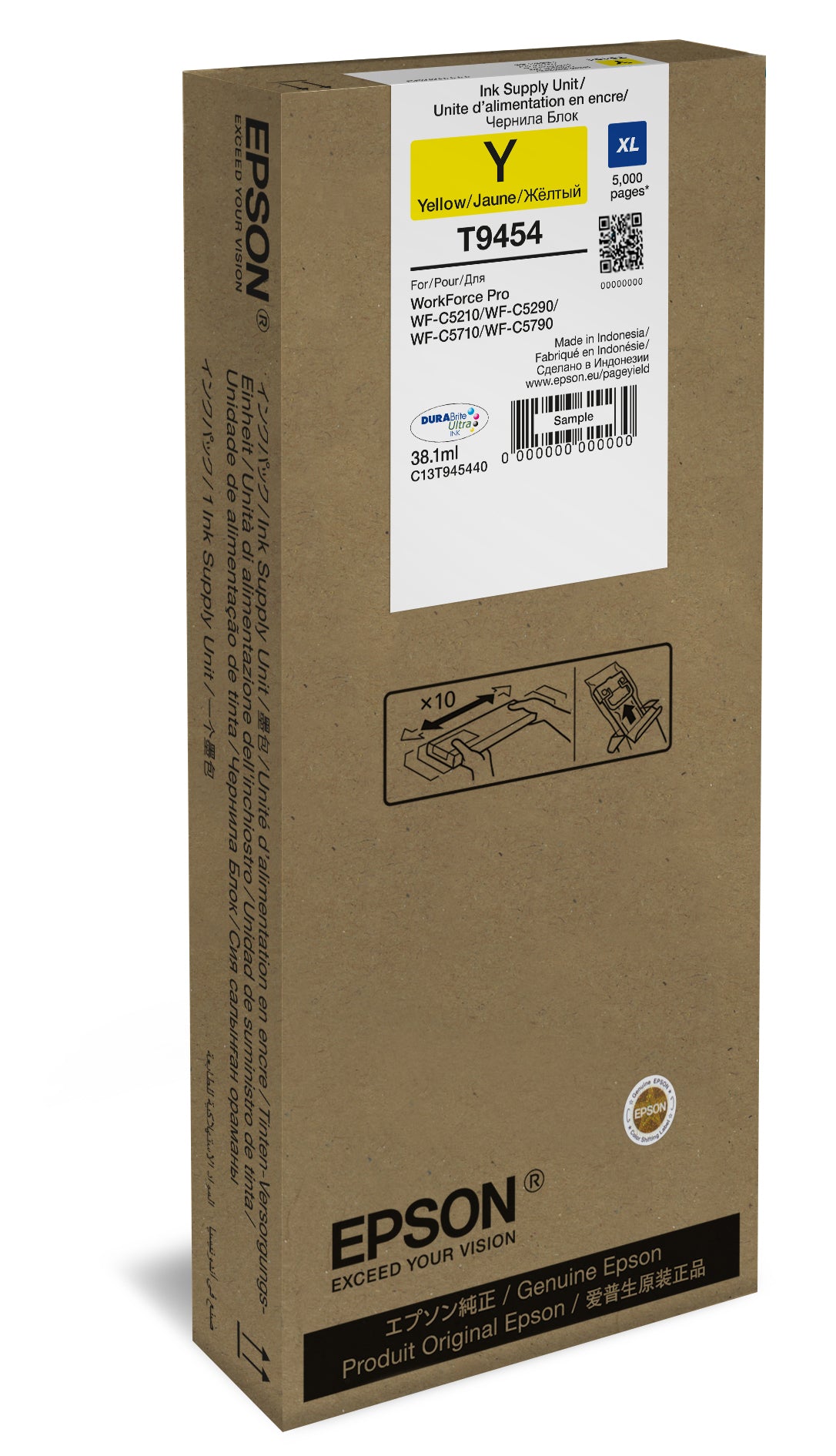 Epson T9454 Gul 5000 sider Blæk C13T945440