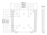 Multibrackets 2988 tv-beslag 81,3 cm (32") Sort