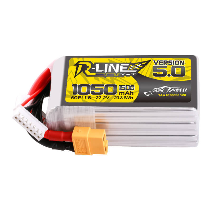 Tattu R-Line 5.0 1050mAh 22.2V 6S 150C XT60 Plug Batteri