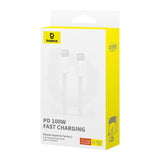 Kabel szybkiego ładowania USB-C til USB-C Baseus Superior 2 100W 1m (hvid)