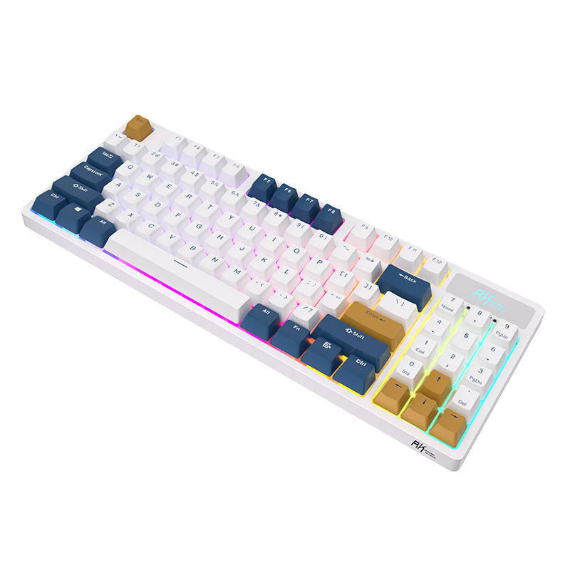 Trådløst mekanisk tastatur Royal Kludge RK89 RGB, Lemon switch (hvid)