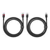 Cable Baseus Cafule USB-C til USB-C 100W,1m, 2psc (rød sort, grå sort)