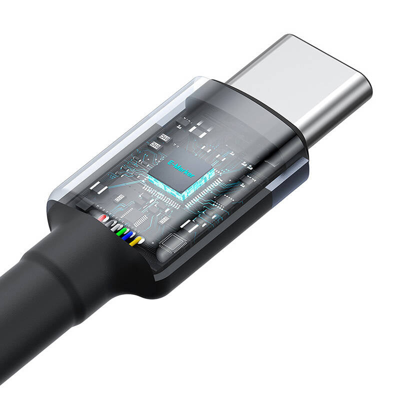 Cable Baseus Cafule USB-C til USB-C 100W,1m, 2psc (rød sort, grå sort)