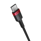 Cable Baseus Cafule USB-C til USB-C 100W,2m, 2psc (rød sort, grå sort)