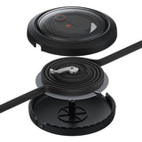 Hurtig opladningskabel 3in1 Baseus Free2Draw, USB til mikro USB+USB-C+Lightning, 3,5 A, 1,1 m (sort)