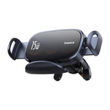 Bilholder med induktiv oplader Baseus LightChaser (Sort)