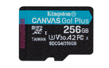 Kingston Technology 256 GB microSDXC Canvas Go! Plus Gen4 200 MB/s A2 U3 V30-kort + adapter