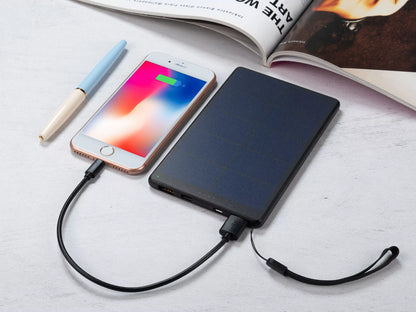 10.000 mAh Urban Solar PowerBank, sort