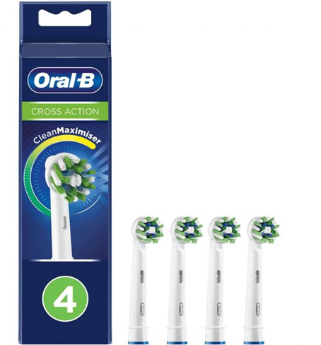 ORAL-B CROSSACTION 4-PACK - LØSE BØRSTER