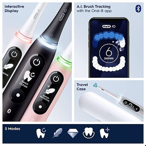 Oral-B iO6S Grey Opal - El-tandbørste