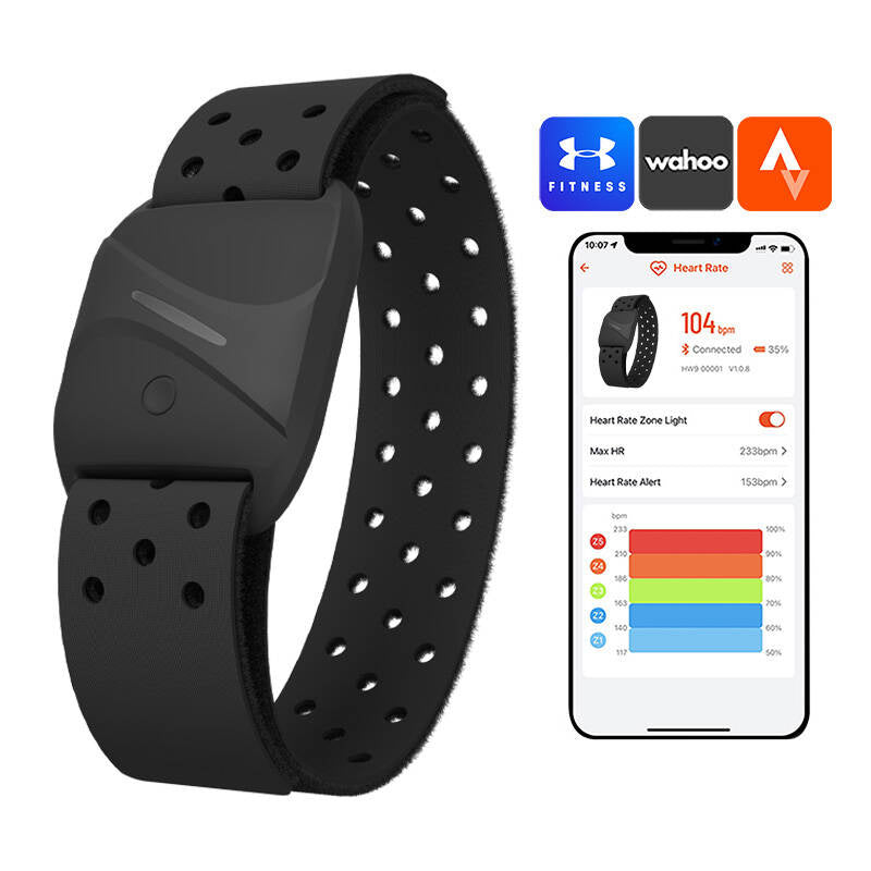 Armband Heart Rate Monitor Coospo HW807 kompatibel med Strava, wahooo, mapmyfitness osv.
