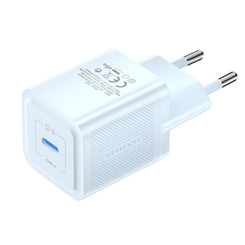 Ventions opladning til væggen, FEPL0-EU, USB-C, 20W, GaN (blå)