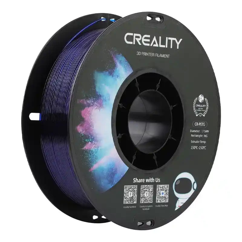 CR-PETG Filament Creality (gennemsigtig blå)