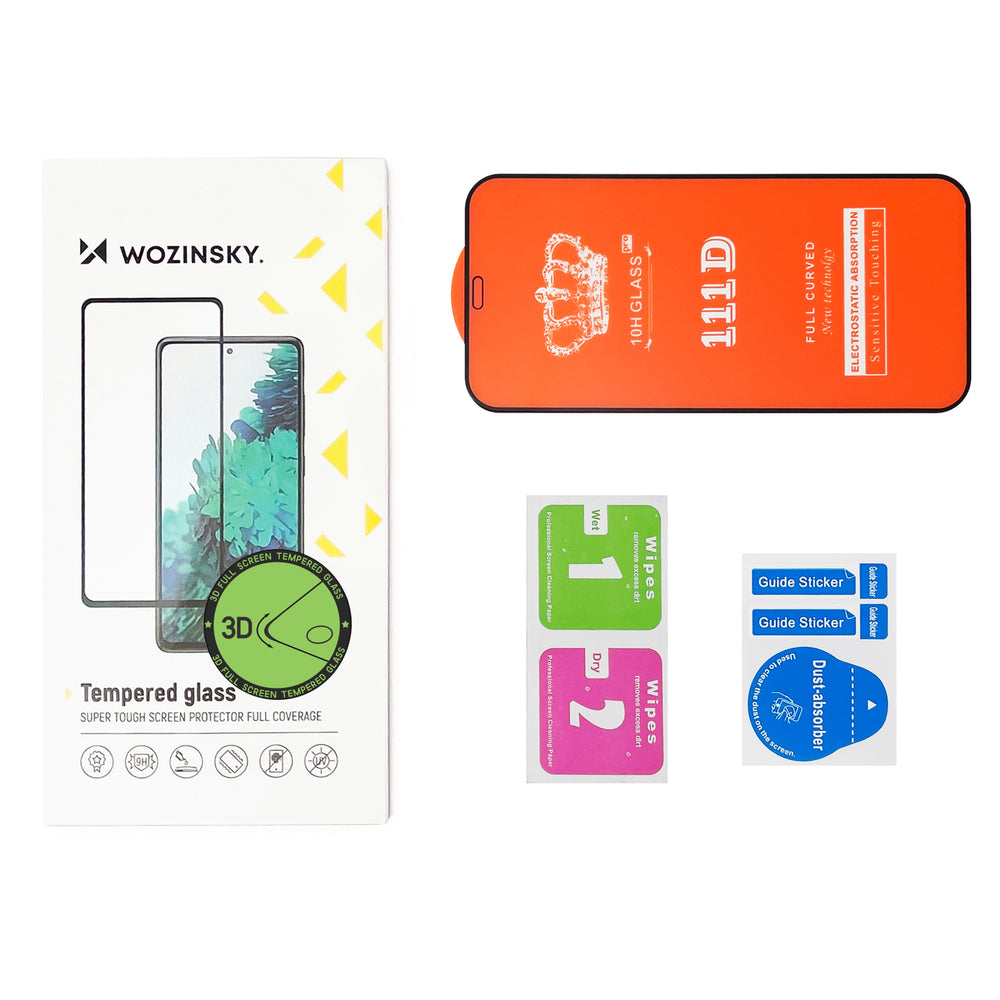 Wozinsky super hårdfør fuld lim hærdet glas fuld skærm med rammen case venlige Apple iPhone XR / iPhone 11 sort