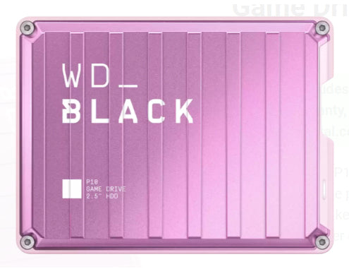 Western Digital Elements BLACK P10 ekstern harddisk 2 TB 2.5" Micro-USB B 3.2 Gen 1 (3.1 Gen 1) Sort