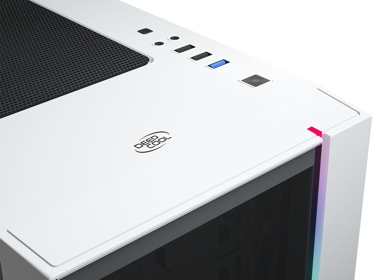 DeepCool Matrexx 55 V3 ADD-RGB WH 3F Midi Tower Sort, Hvid