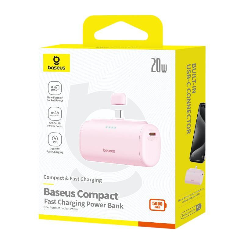 Powerbank Baseus Compact USB-C 5000mAh, 20W (rosa)