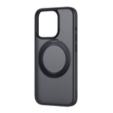 Telefonkasse Baseus SkyRing Magnetisk med stand til iP 14 Pro Max + hærdet glas og rengøringsset (sort)