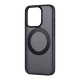 Telefonkasse Baseus SkyRing Magnetisk med stand til iP 15 Pro + hærdet glas og rengøringsset (sort)