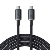 Hurtig opladningskabel Baseus Crystal Shine USB-C til USB-C 100W, 1,5m, 20Gb (sort)