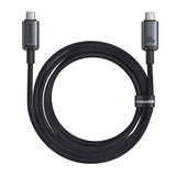 Hurtig opladningskabel Baseus Crystal Shine USB-C til USB-C 100W, 1,5m, 20Gb (sort)