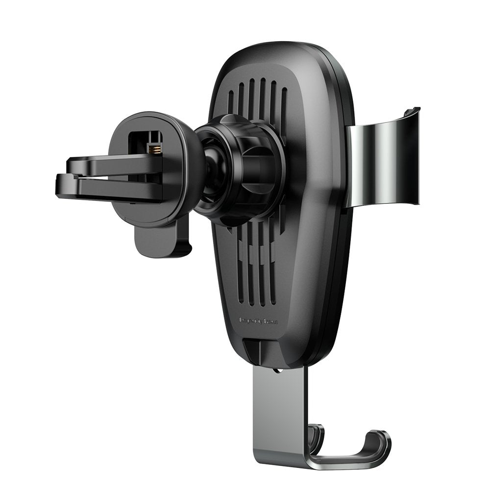 Baseus Metal Gravity Wireless Charger Car Mount Phone Bracket Air Vent Holder Qi Charger black (WXYL-B0A)