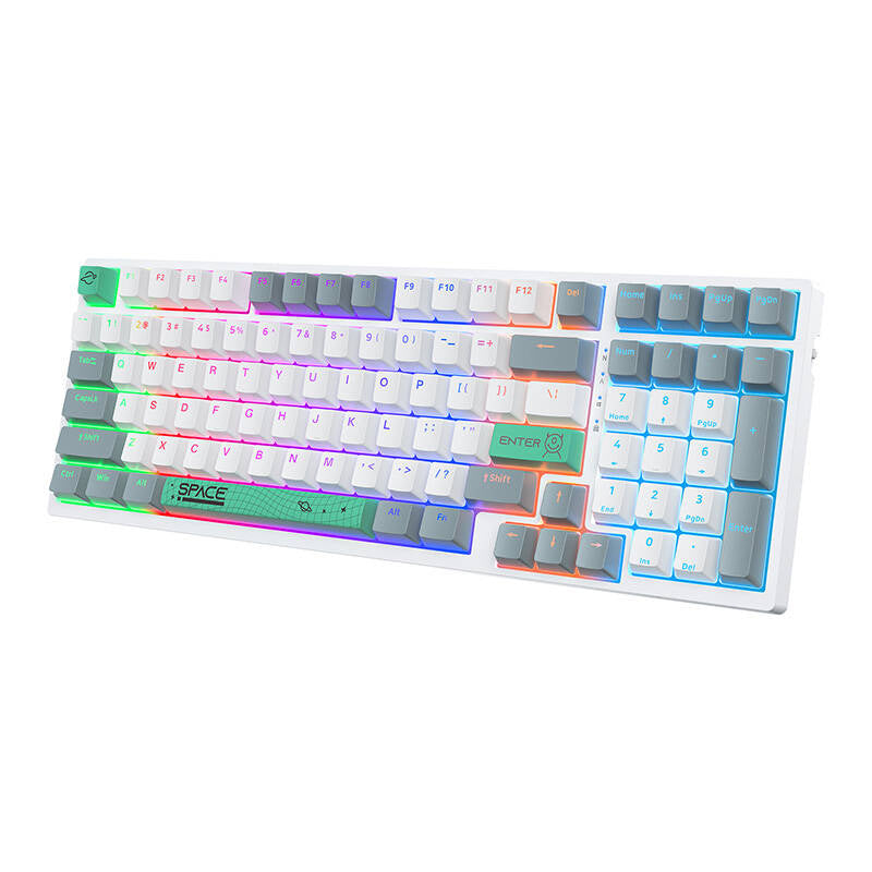 ONIKUMA G38 98 Nøgler USB-kablet mekanisk tastatur Hvid