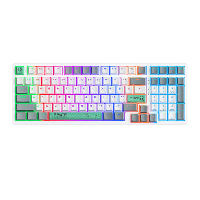 ONIKUMA G38 98 Nøgler USB-kablet mekanisk tastatur Hvid