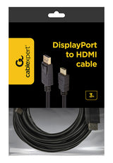 Gembird DisplayPort - HDMI, 3m HDMI Type A (Standard) Sort