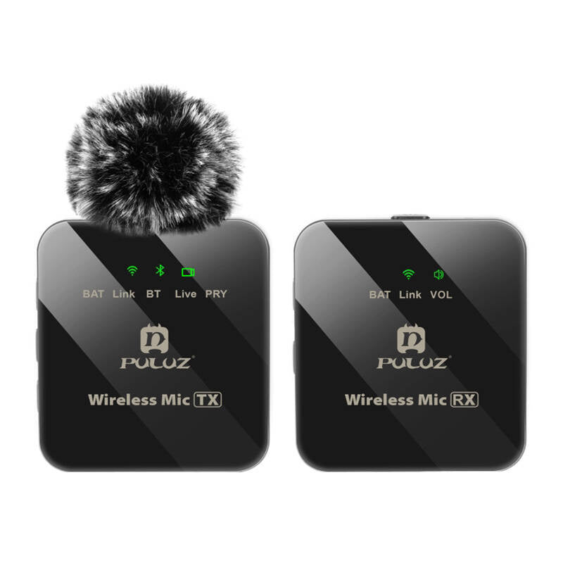 Trådløs Lavalier Mikrofon PULUZ 1 TX + 1 RX