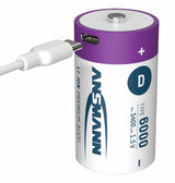 Ansmann 1314-0005 husholdningsbatteri Genopladeligt batteri D Lithium-Ion (Li-Ion)