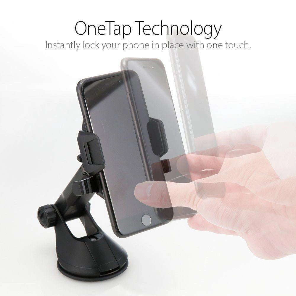 Spigen TS35 Bil Cockpit Telefon Holder - sort