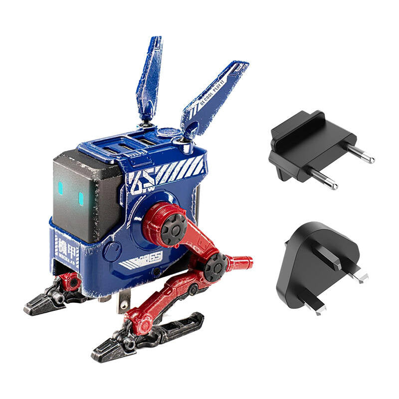 GravaStar Alpha65 65W GaN Hurtig oplader Krigskadet Version Blå