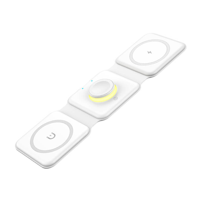 Magnetisk trådløs oplader, Essager, EWXCX3-NMC02, 3w1, 15W (hvid)