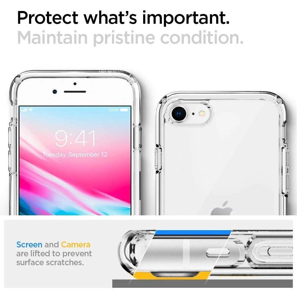 Spigen Ultra Hybrid Case til iPhone 7 / 8 / SE 2020 / SE 2022 - Gennemsigtig