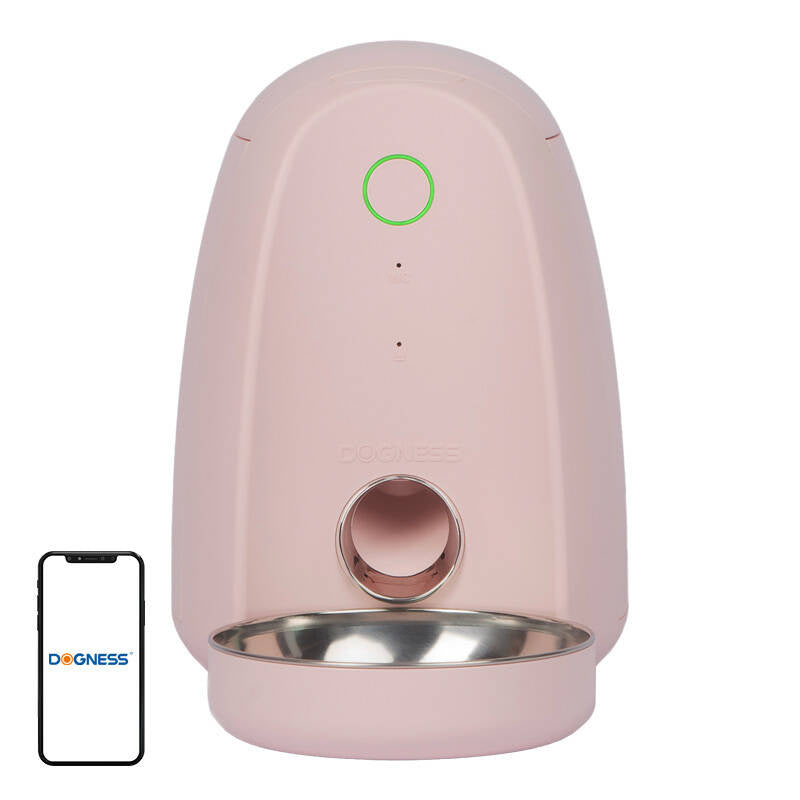 Smart madspenser med plastikskål WIFI mini Dogness (rosa))