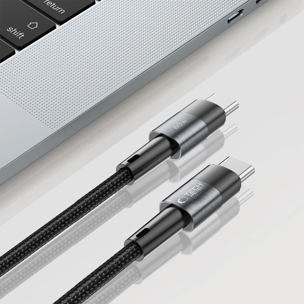 Tech-Protect 5906203699469 USB-kabel 1 m USB C 0,48 Gbit/sek. 60 W Grå