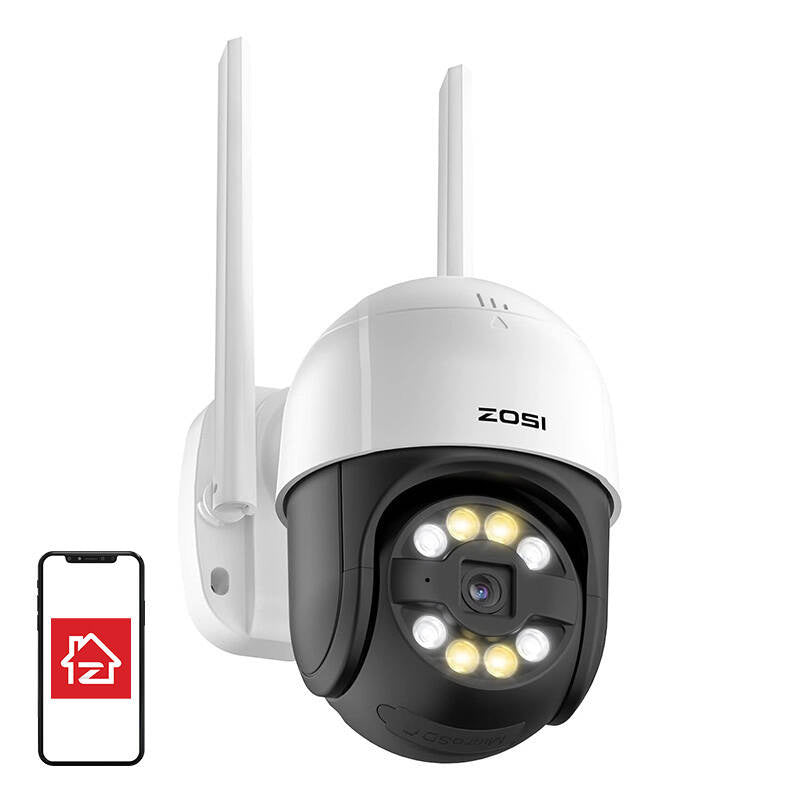 IP Outdoor Camera ZOSI C289 WiFi Pan Tilt 3MP IP66 med 32GB microSD-kort