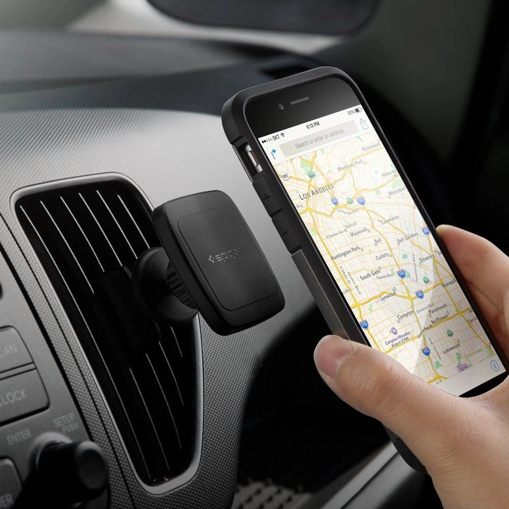 Spigen H12 telefonholder til billuftventil magnetisk - sort