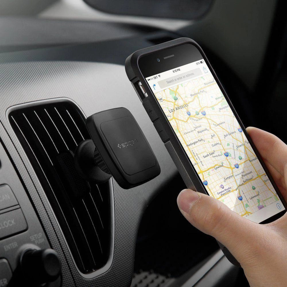 Spigen H12 telefonholder til billuftventil magnetisk - sort