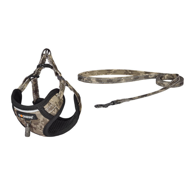 Dogs walking set leash 1,5m+harness til hund (moro)