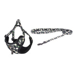 Dogs walking set leash 1,5m+harness til hunde (multifarvet)