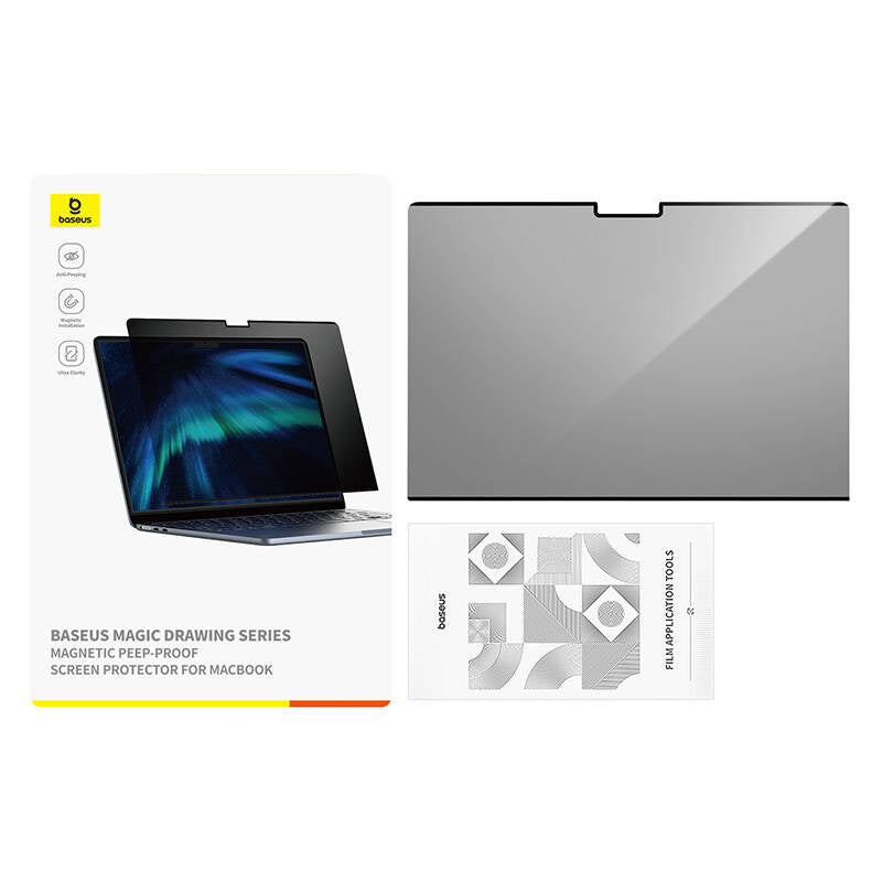 Baseus Magic Drawing magnetisk beskyttelsesoverlay til MacBook Pro 16" (2021/2023) + rengøringsset (gennemsigtigt)