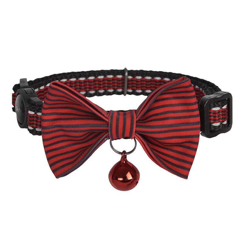 Halsbåndssæt Dogness til katte 2 stykker (Daisy Black/Waterproof Red)