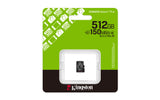 Kingston Technology 512 GB micSDXC Canvas Select Plus Gen3 150R A1, enkelt pakke uden ADP