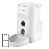 Dogness F15 WiFi 4L smart fødevarespenser med kamera med plastikskål (hvid)