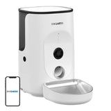 Dogness F15 WiFi 4L smart fødevarespenser med kamera med skål af rustfrit stål (hvid)